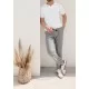 SlimFit Beyaz,Yakalı Pamuk Triko Tişört