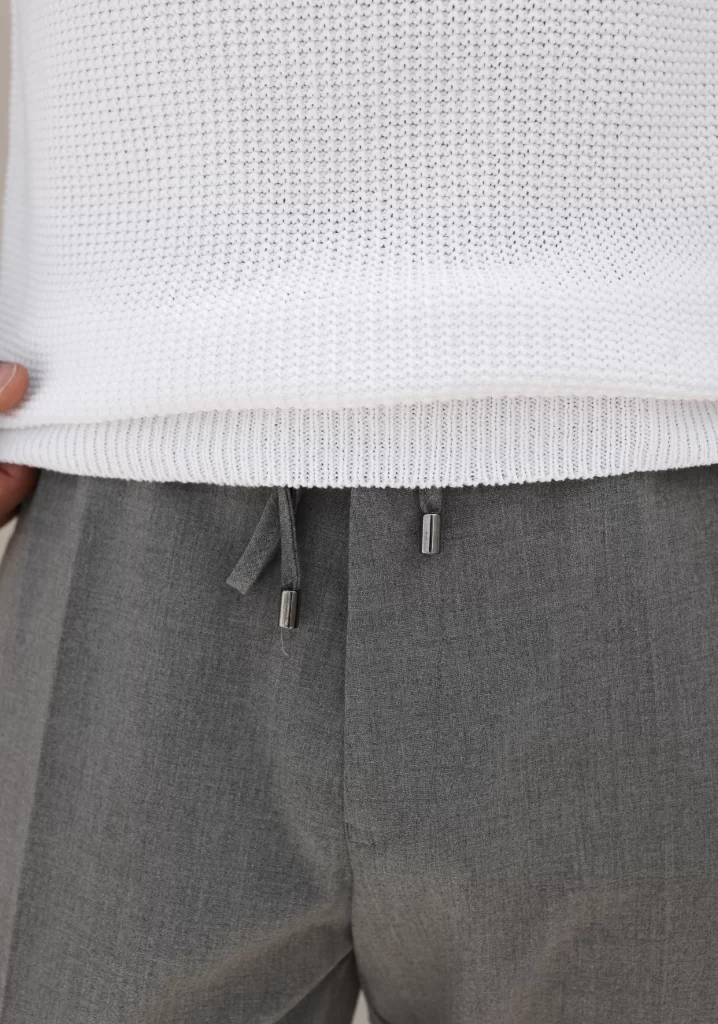 SlimFit Beyaz,Yakalı Pamuk Triko Tişört