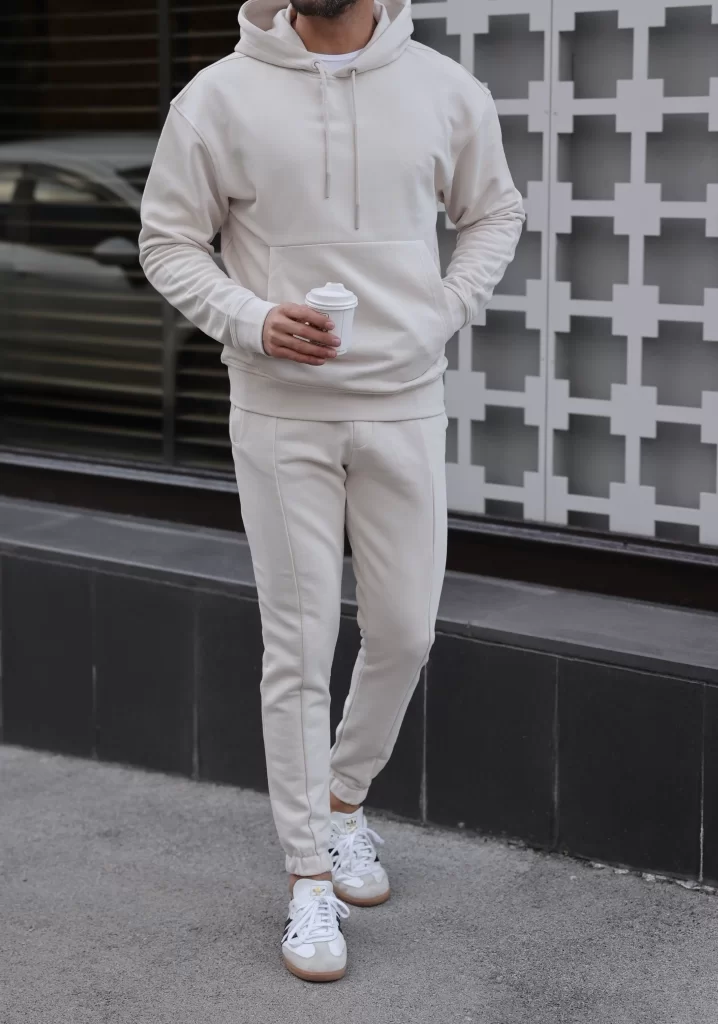 SlimFit Bej Eşofman Altı