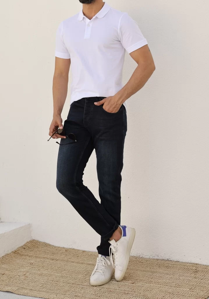 BEYAZ POLO YAKA TİŞÖRT