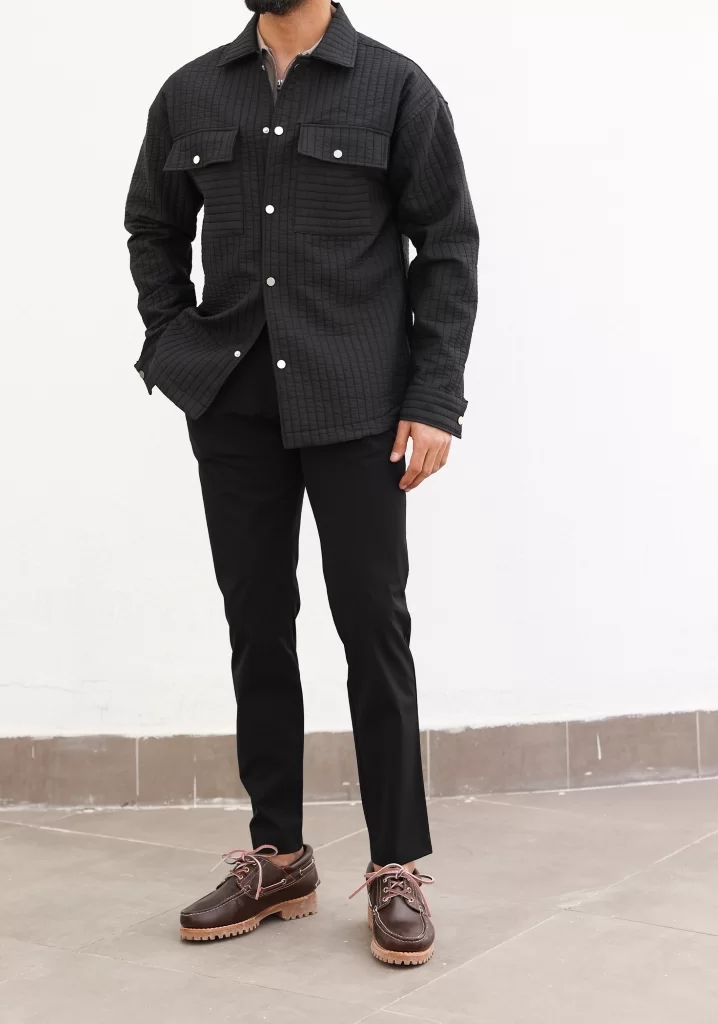 SlimFit Siyah Paraşüt Kumaş Jogger