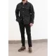 SlimFit Siyah Paraşüt Kumaş Jogger