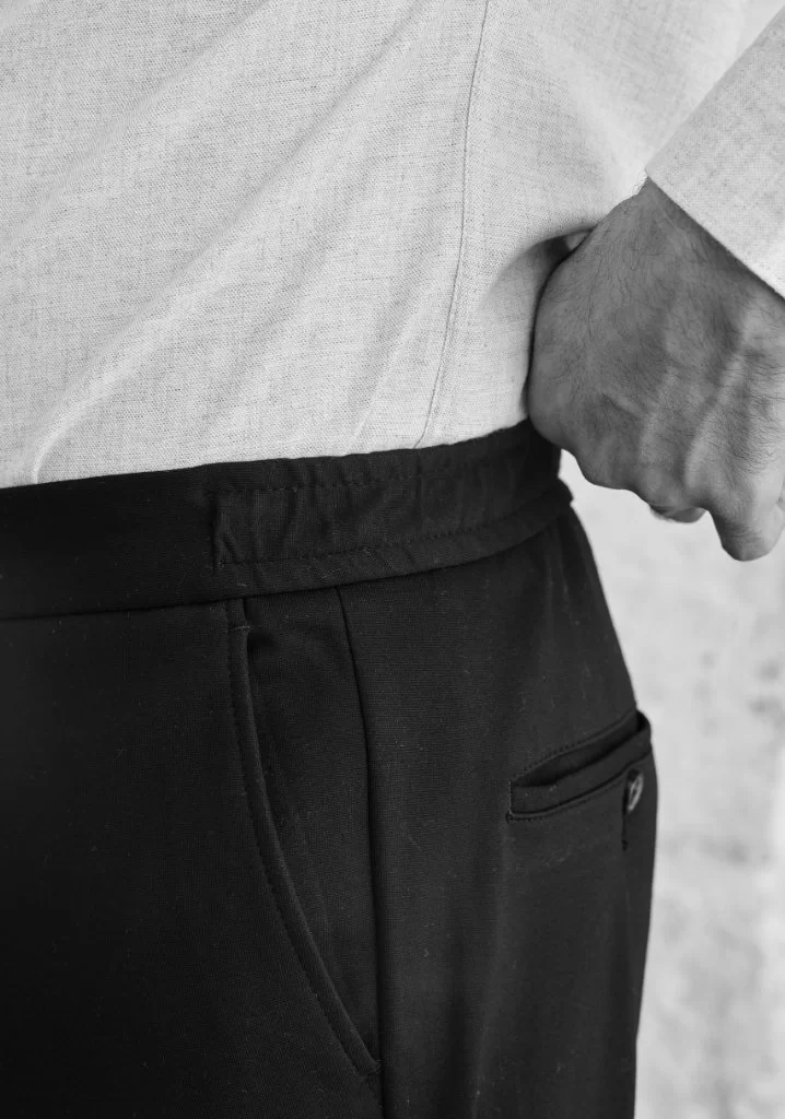 Siyah Kargo Cep Jogger Pantolon