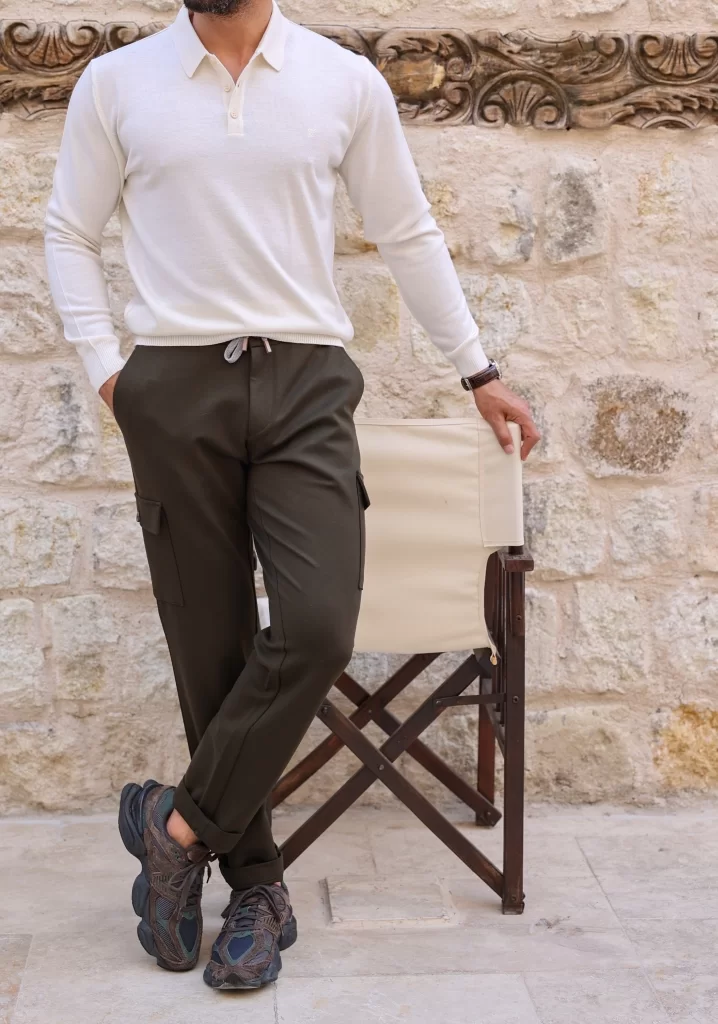 Haki Kargo Cep Jogger Pantolon