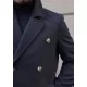 SlimFit Lacivert Kruvaze Kaban