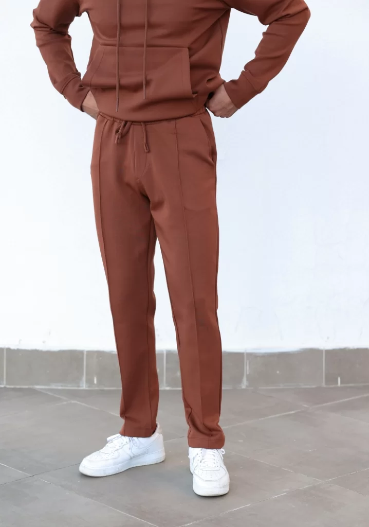 SlimFit Kahve DoubleFace Eşofman Takımı