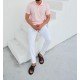 Pembe Polo Yaka Tişört