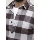 SlimFit Kareli Kahve Oduncu Gömlek